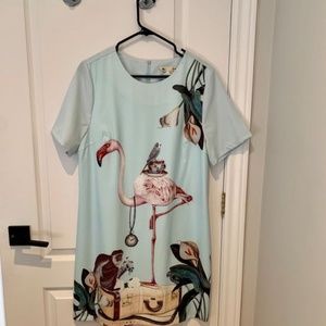 Yumi Dress Unique Print Animal Retro Vintage